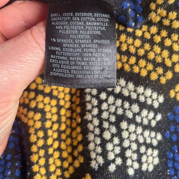 Anthropologie Maeve Blue Yellow Long Pencil Skirt, 6 Women's - Picture 7 of 9